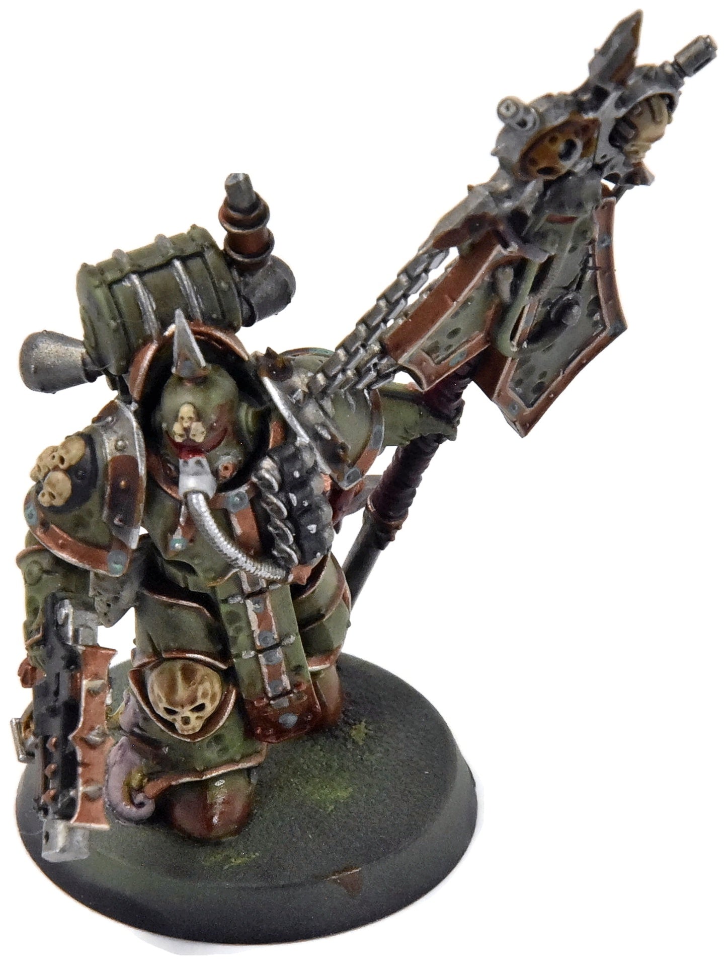 DEATH GUARD Plague Marine Icone Bearer #1 WELL PAINTED Warhammer 40K