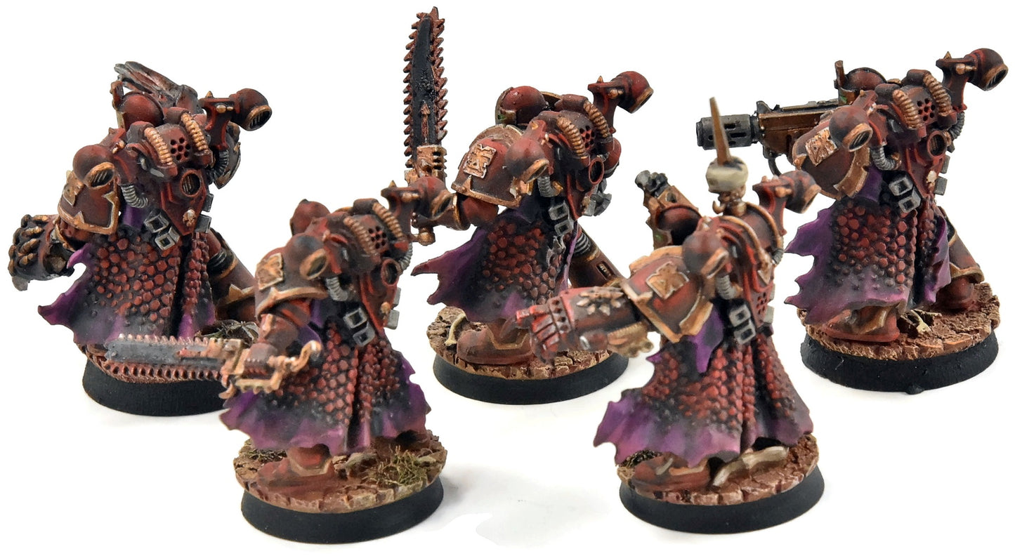 CHAOS SPACE MARINES 5 Fallen #1 PRO PAINTED  Warhammer 40K