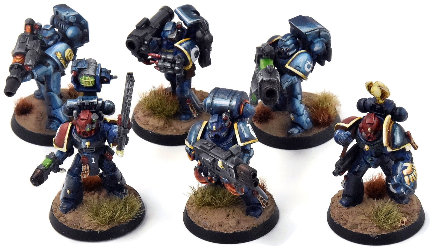ULTRAMARINES 7 Devastators Squad #2 WELL PAINTED Warhammer 40K