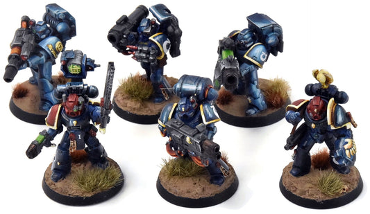 ULTRAMARINES 7 Devastators Squad #2 WELL PAINTED Warhammer 40K