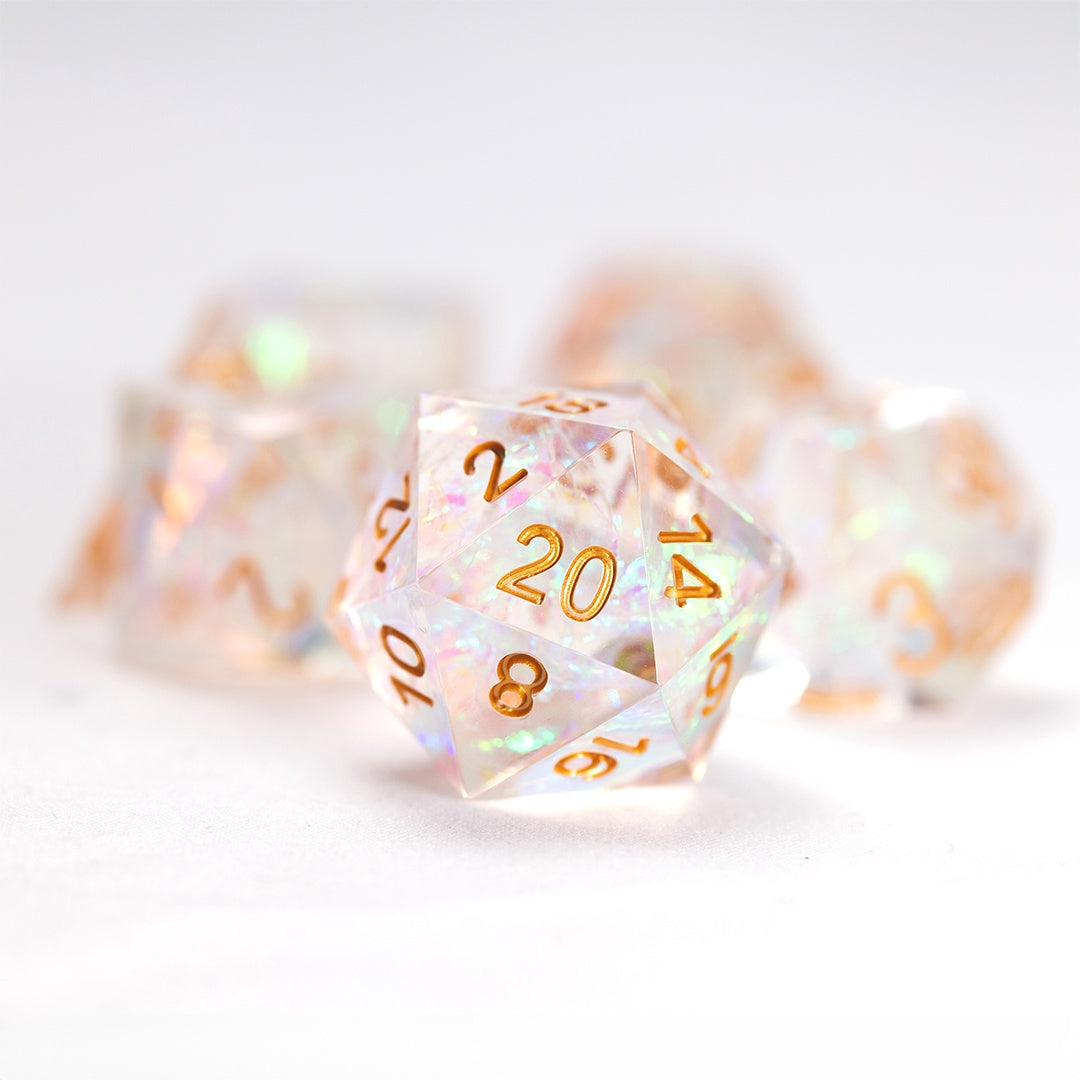 Sirius Dice Sharp-edged Crystal Fairy 7-die Set