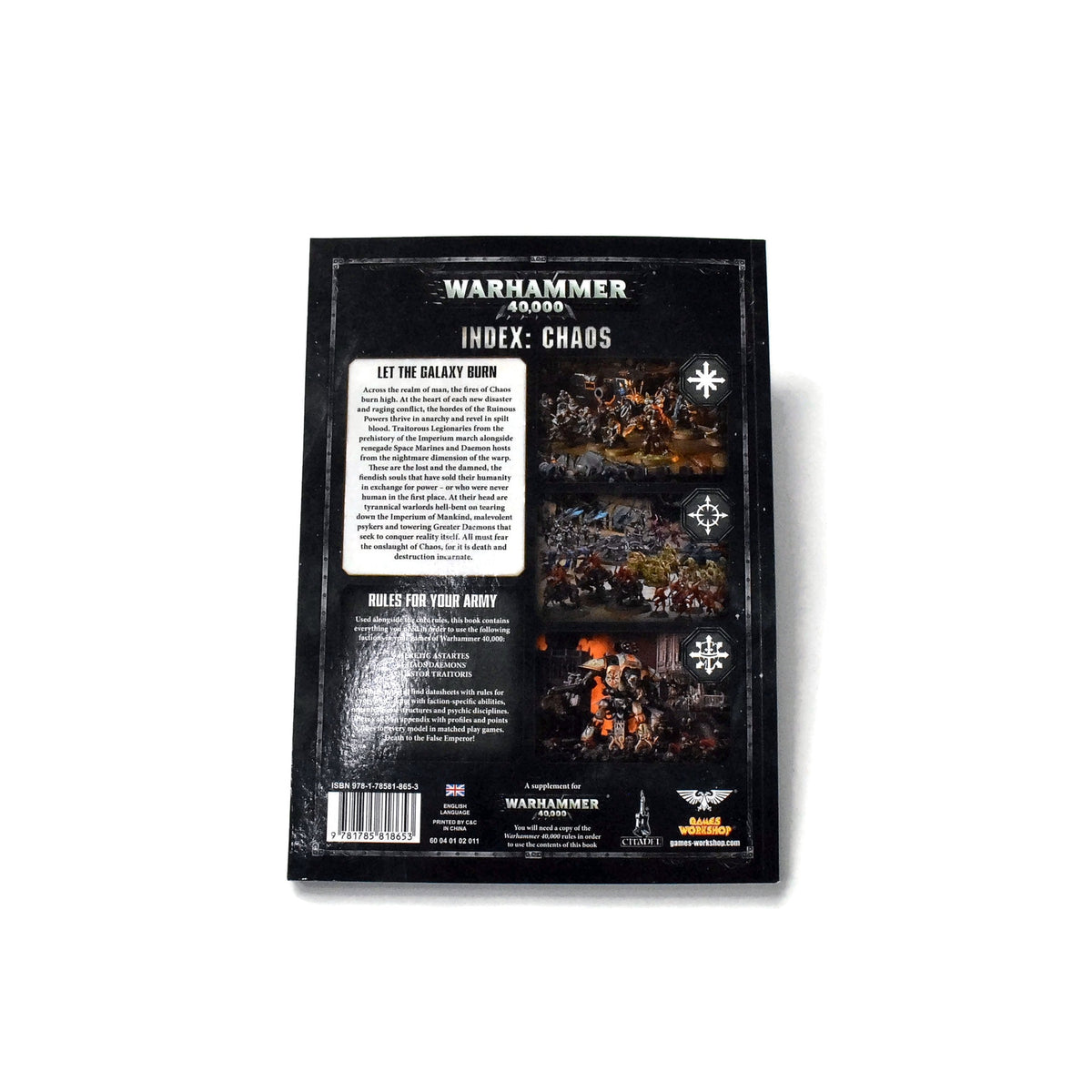 WARHAMMER Index Chaos Used Good Condtion Book