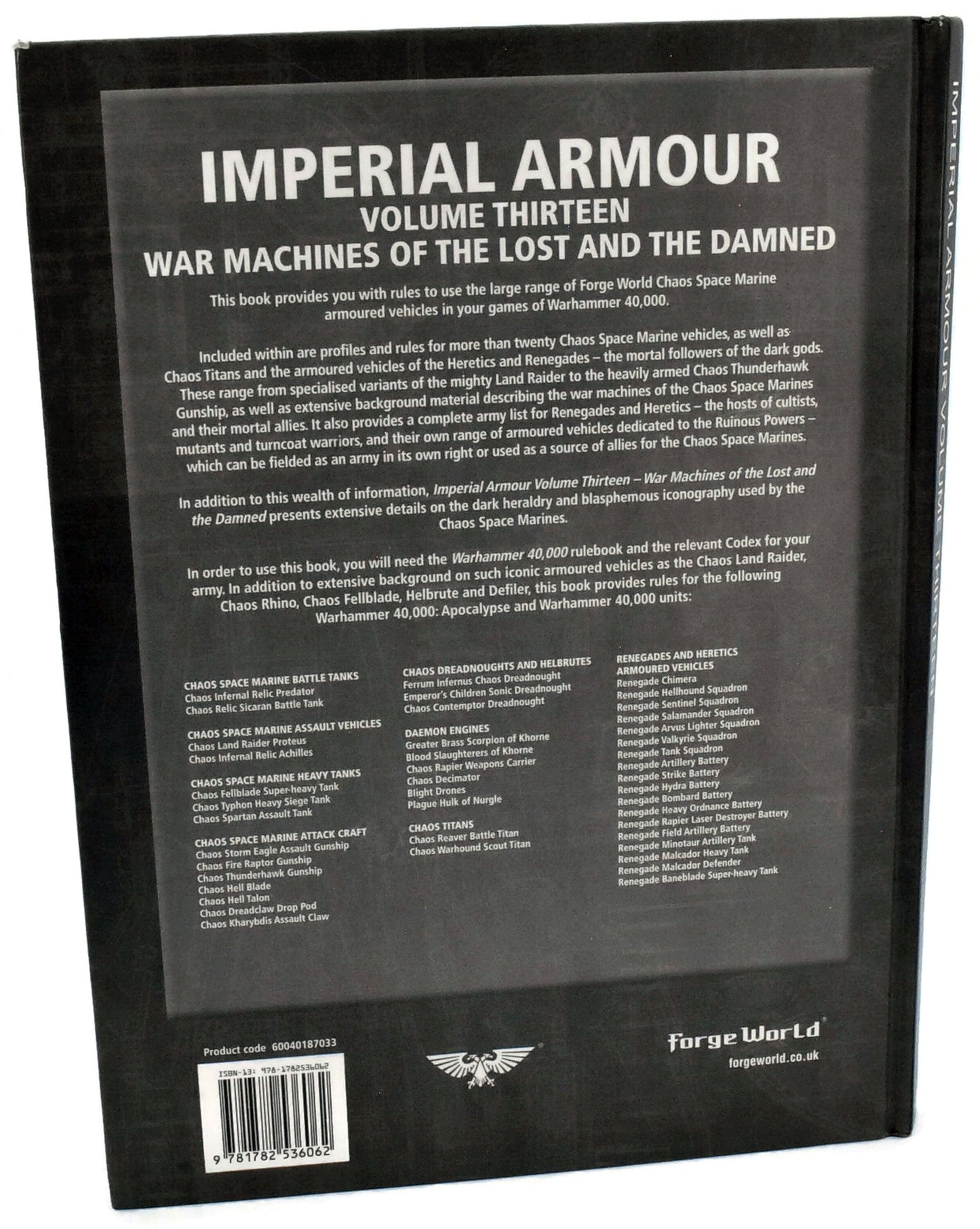 Imperial Armour Volume 13Th #1 War Machines of the lost and the Damned