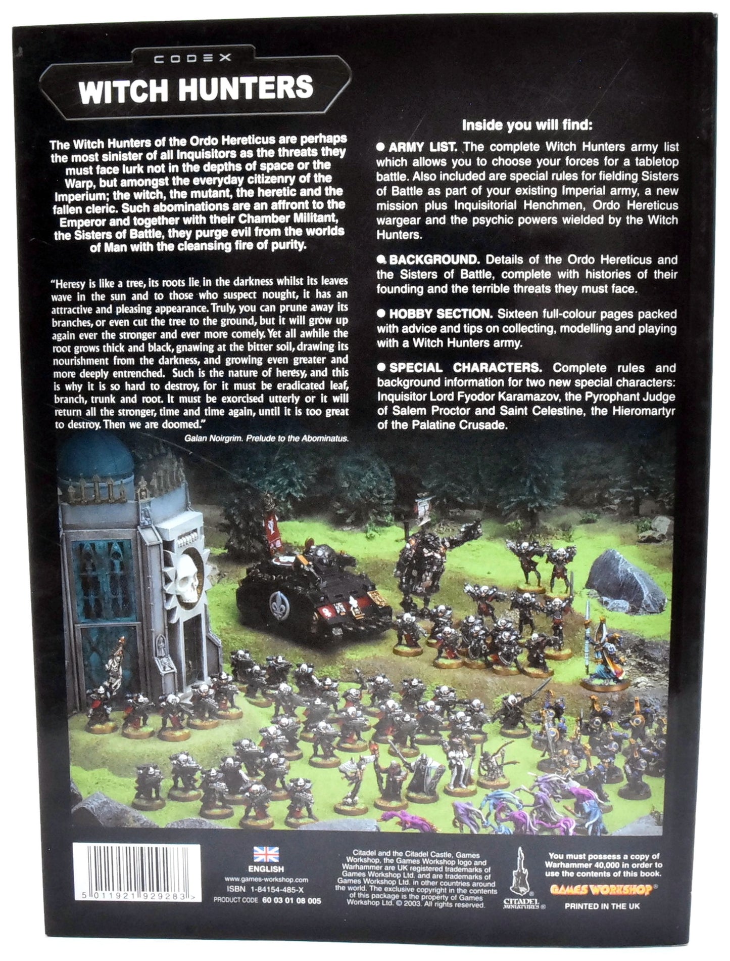 WITCH HUNTERS Codex USED VERY GOOD Condition