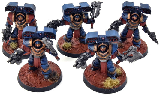 HORUS HERESY Ultramarines 5 Cataphractii #1 WELL PAINTED Warhammer 40K