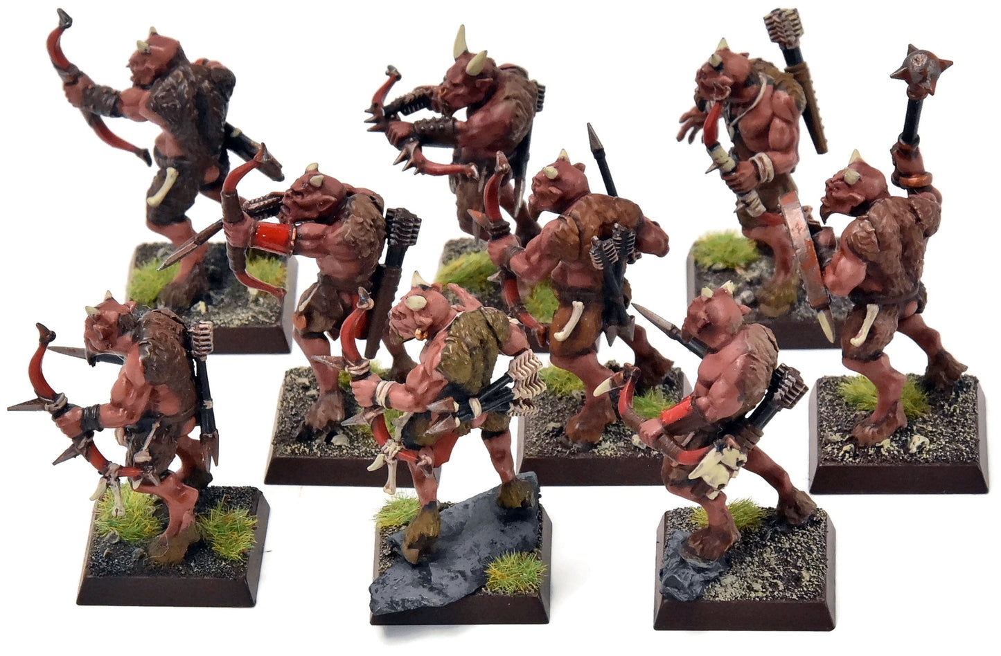 BEASTMEN 9 Ungors With Bows #4 PRO PAINTED Fantasy