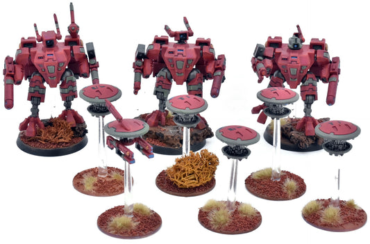 TAU EMPIRE 3 Xv8 Crisis Battlesuits #2 WELL PAINTED Warhammer 40K