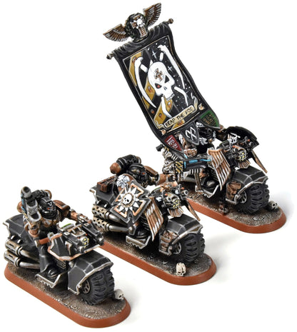 SPACE MARINES 3 Bikers #1 PRO PAINTED Warhammer 40K