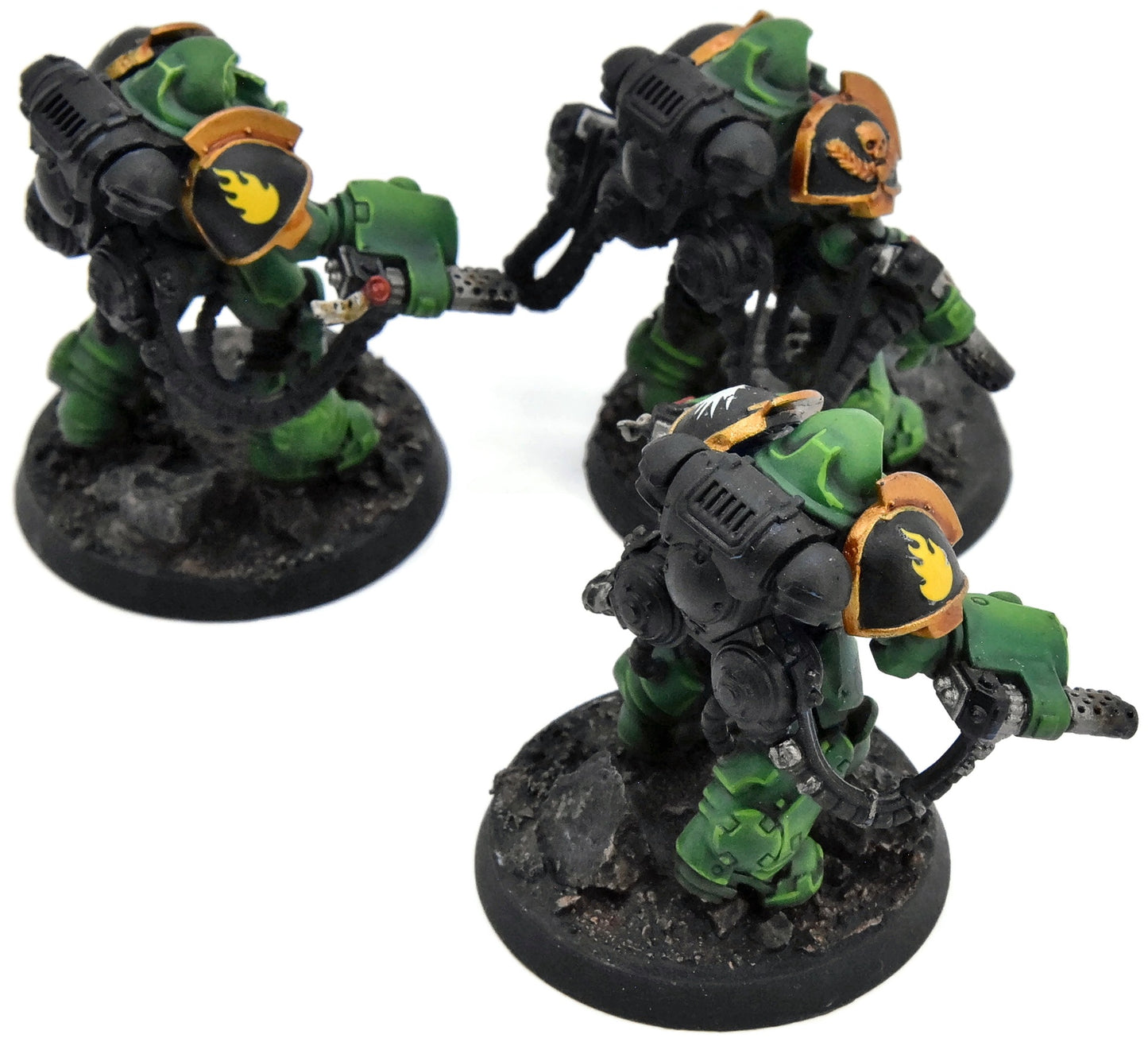 SALAMANDERS 3 Aggressors #1 Warhammer 40K WELL PAINTED