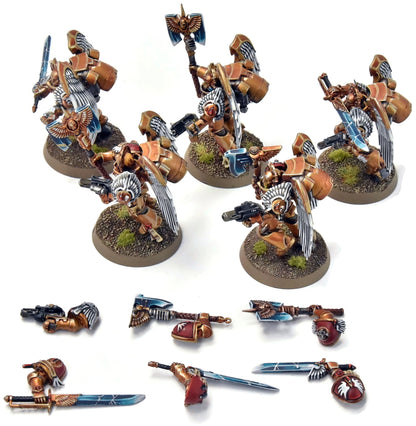 BLOOD ANGELS 5 Sanguinary Guards #7 Magnetized PRO PAINTED Warhammer 40K