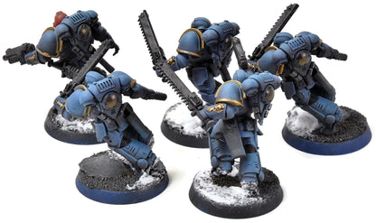 SPACE MARINES 5 Assault Intercessors #1 WELL PAINTED Warhammer 40K 5173