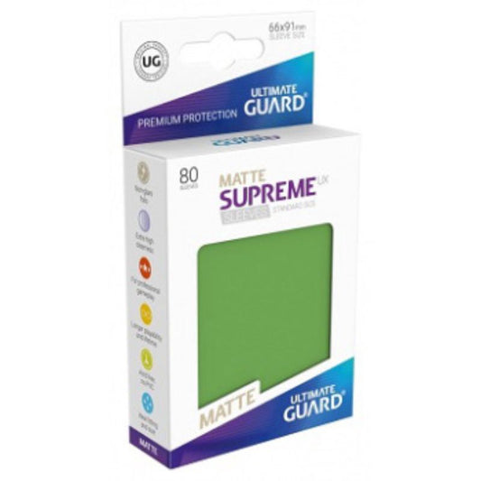 Ultimate Guard Sleeves Supreme Ux Matte Green 80Ct