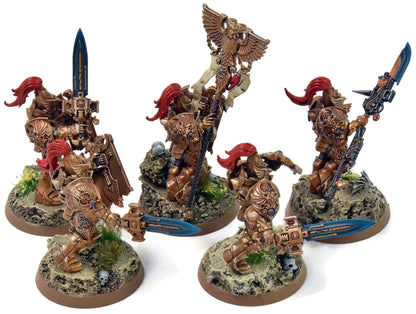 ADEPTUS CUSTODES 5 Custodian Guards Squad #4 PRO PAINTED Warhammer 40K