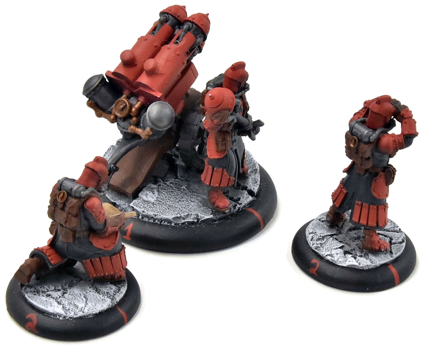 WARMACHINE 3 Dragons Breath Rocket #2 WELL PAINTED METAL crucible guard