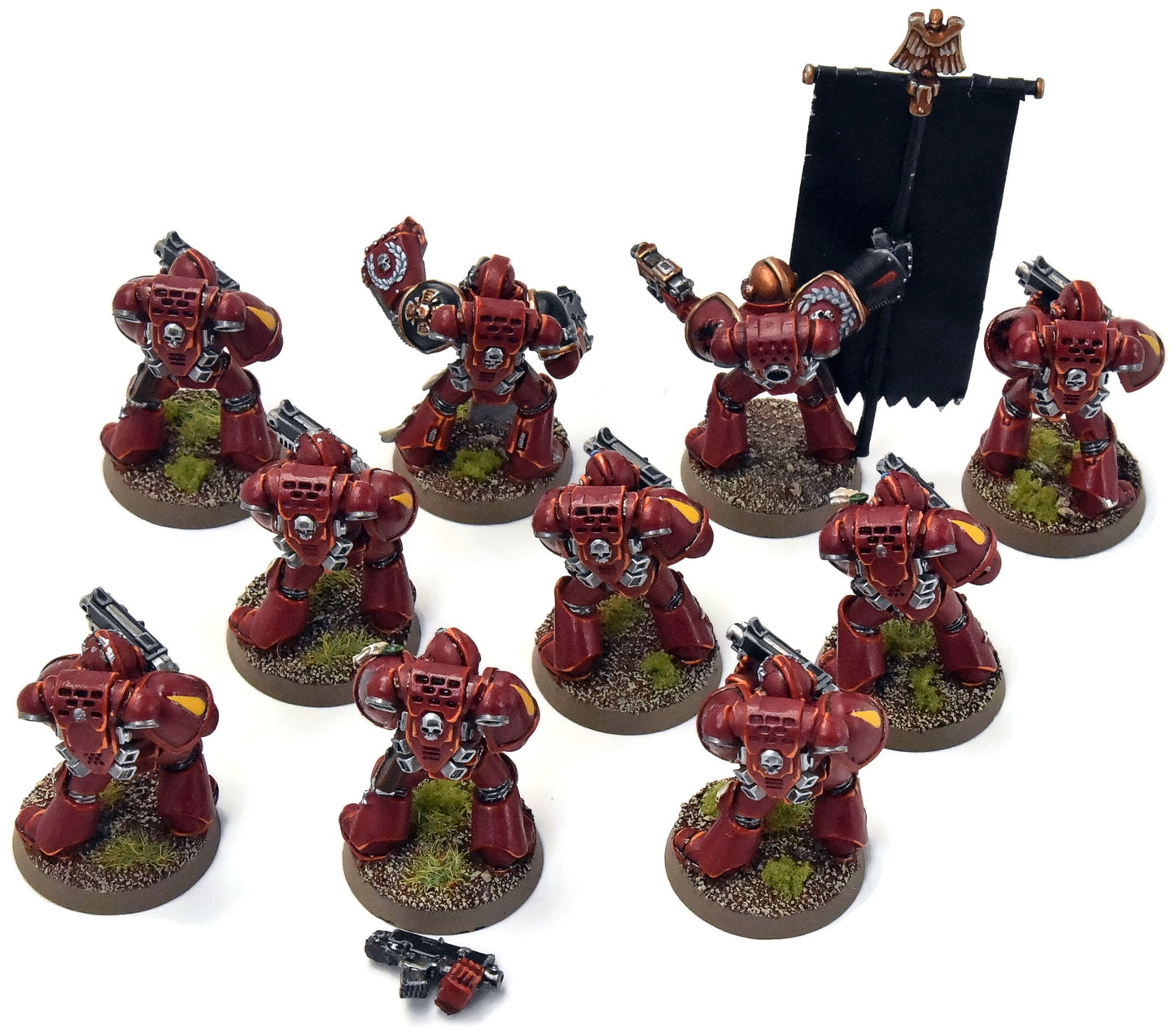 BLOOD ANGELS 10 Tactical marines #1 METAL PRO PAINTED Warhammer 40K