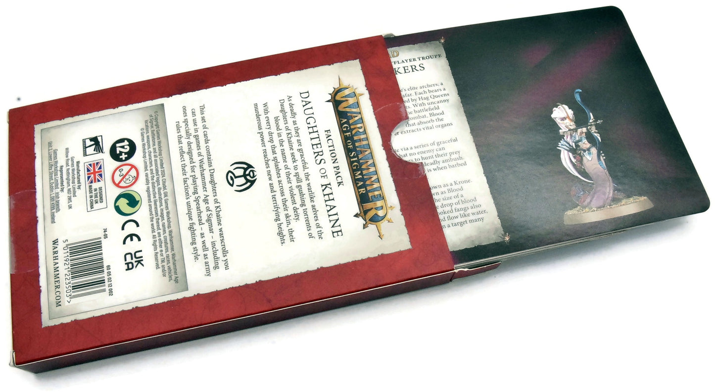 DAUGHTERS OF KHAINE Faction Pack Cards USED VERY GOOD Condition
