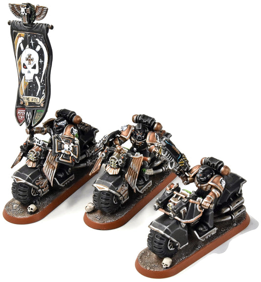 SPACE MARINES 3 Bikers #1 PRO PAINTED Warhammer 40K