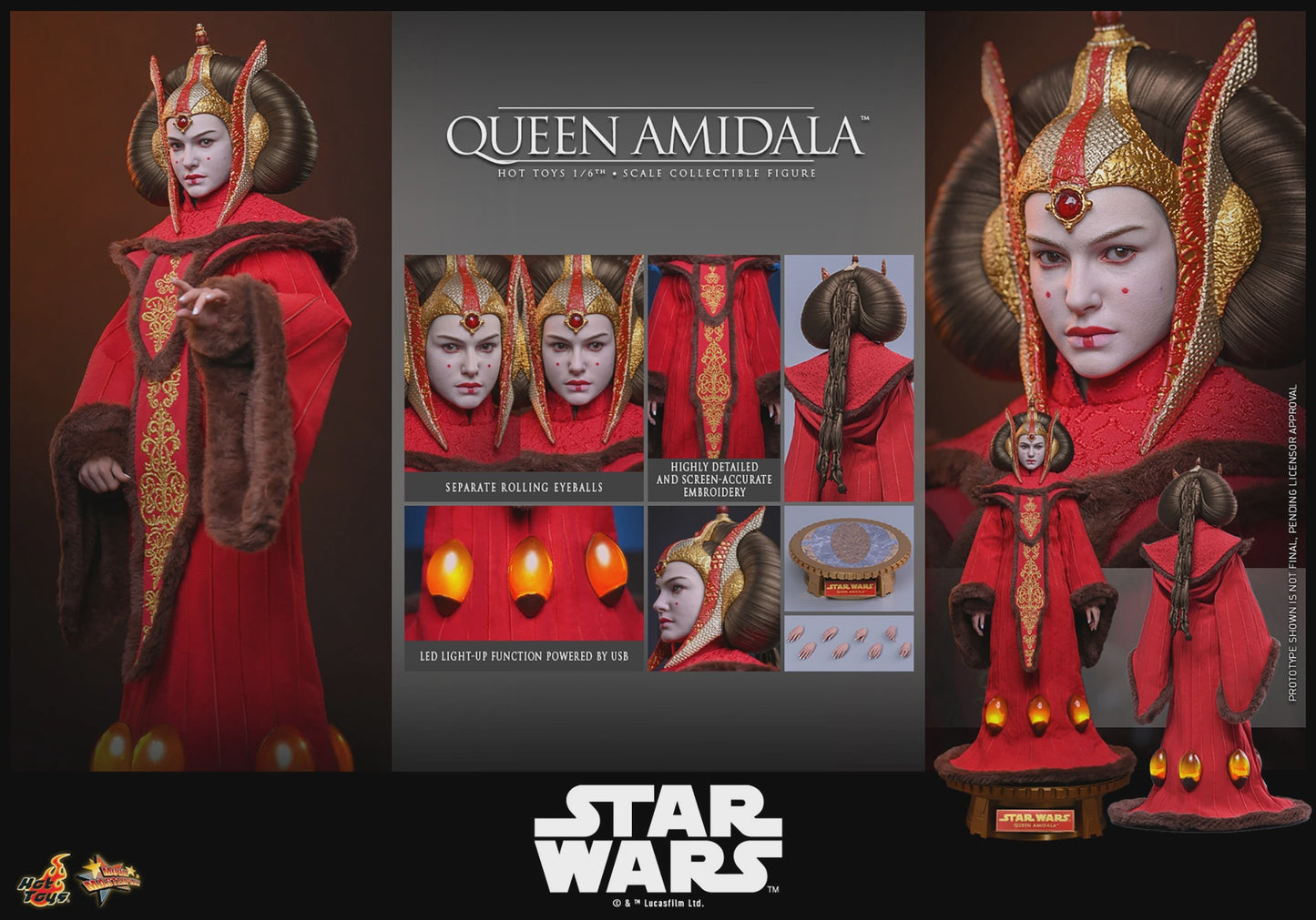 Queen Amidala Sixth Scale Figure Hot Toys (PRE ORDER) (ESTIMATE JUNE 2027)