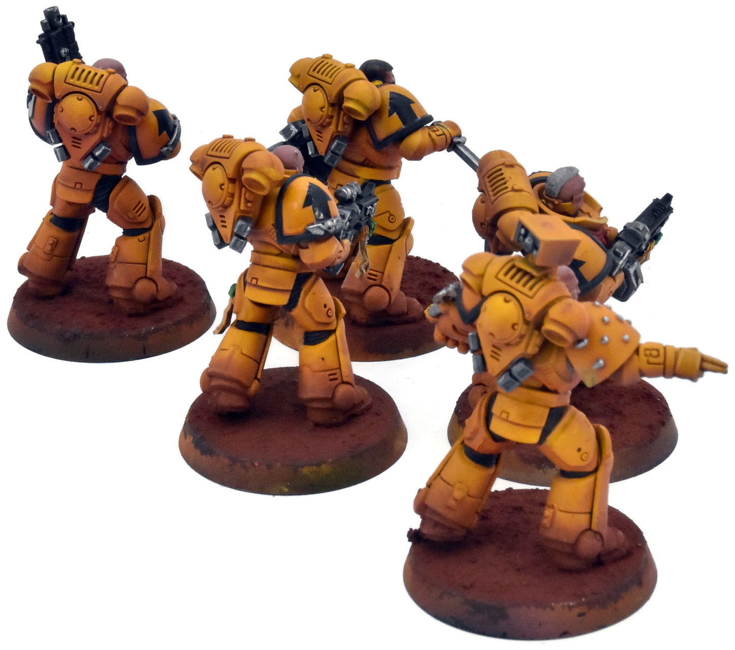 SPACE MARINES 5 Primaris Intercessors #1 PRO PAINTED 40K Imperial Fists