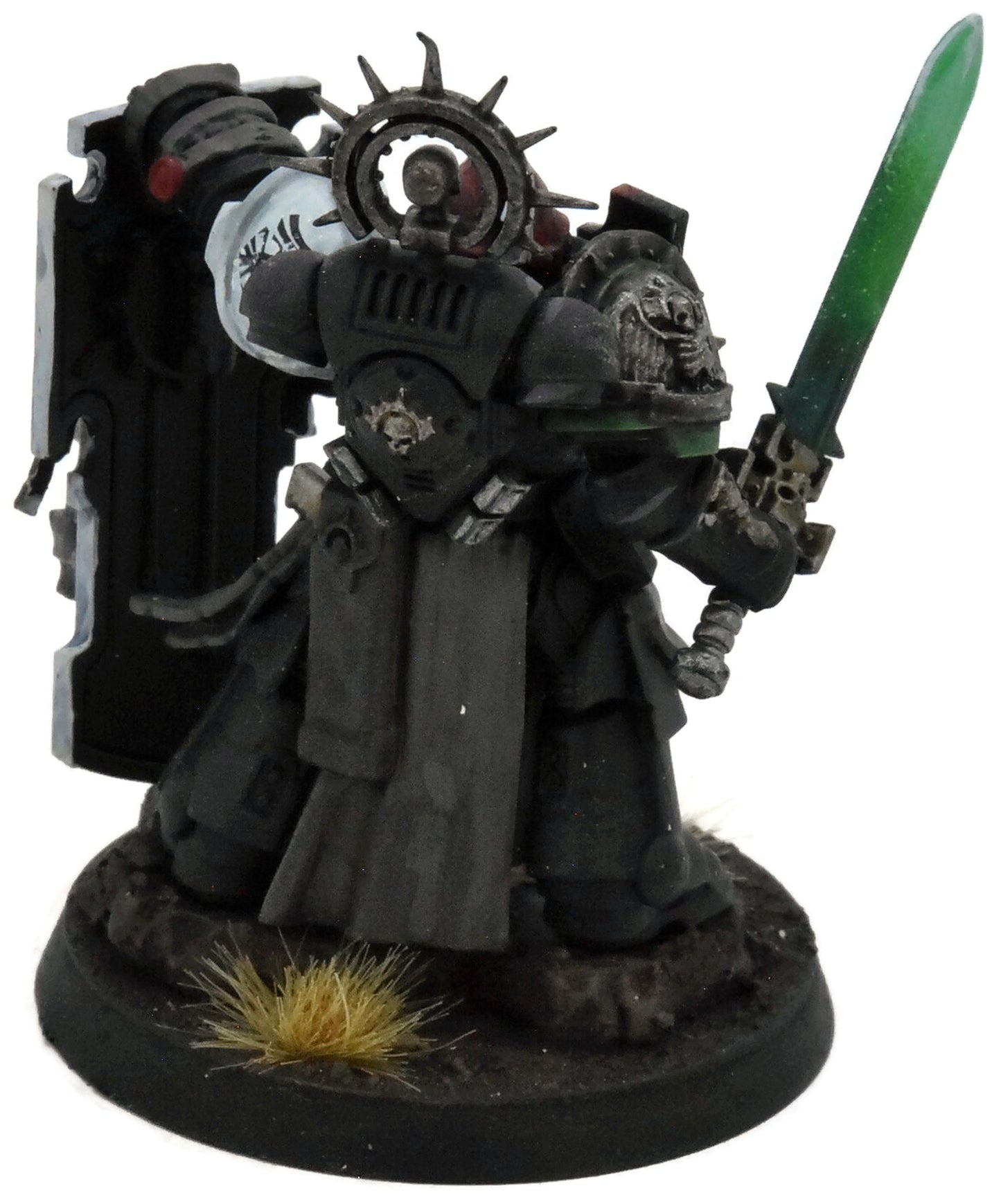 SPACE MARINES Raven Guard Captain With Relic Shield #1 WELL PAINTED 40K