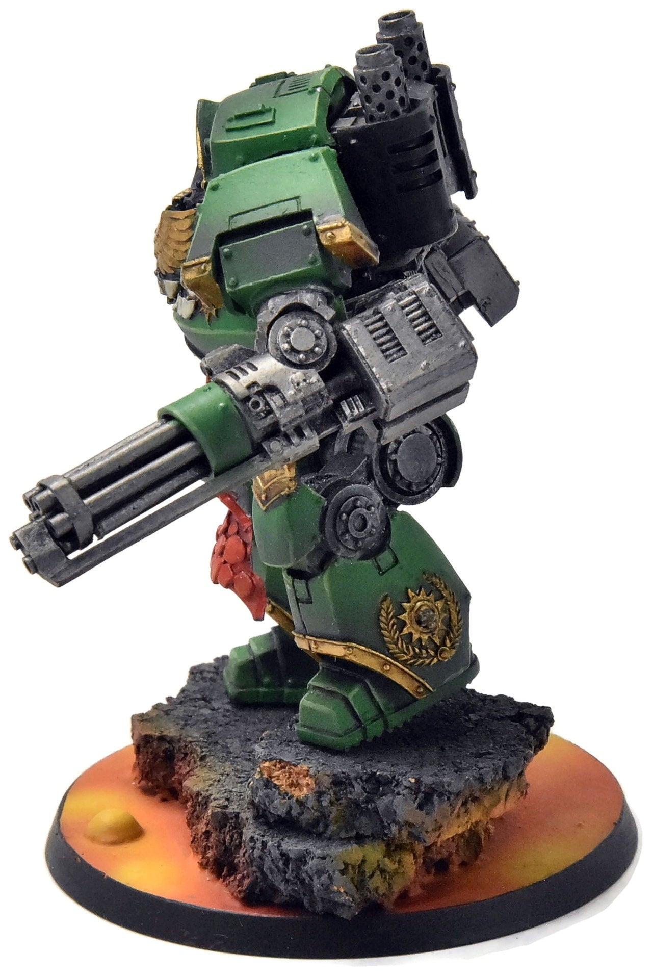 SPACE MARINES Contemptor Dreadnought #3 WELL PAINTED Warhammer 40K Salamanders