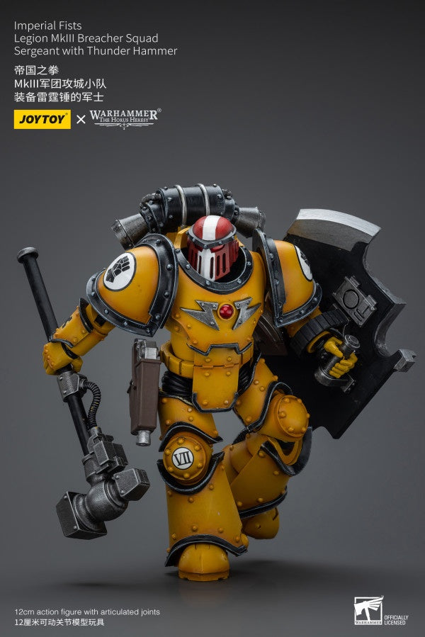 Legion MkIII Breacher Squad Sergeant with Thunder Hammer Imperial Fists Joy Toy