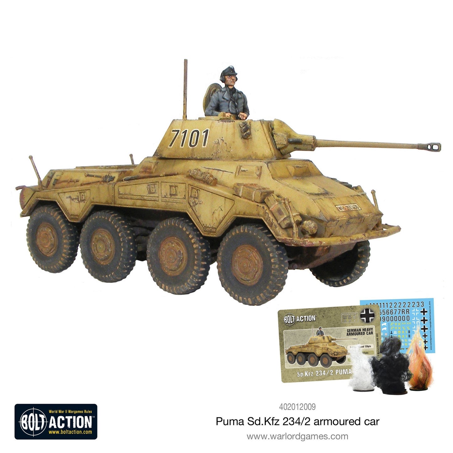 Bolt Action Puma Sd.Kfz 234/2 Armoured Car