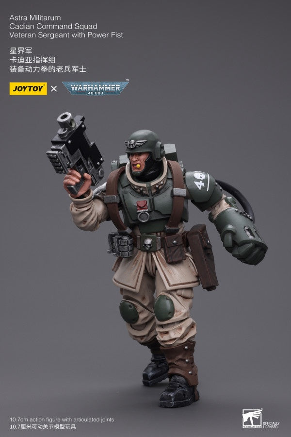 Cadian Command Squad Veteran Sergeant with Power Fist Astra Militarum Joy Toy