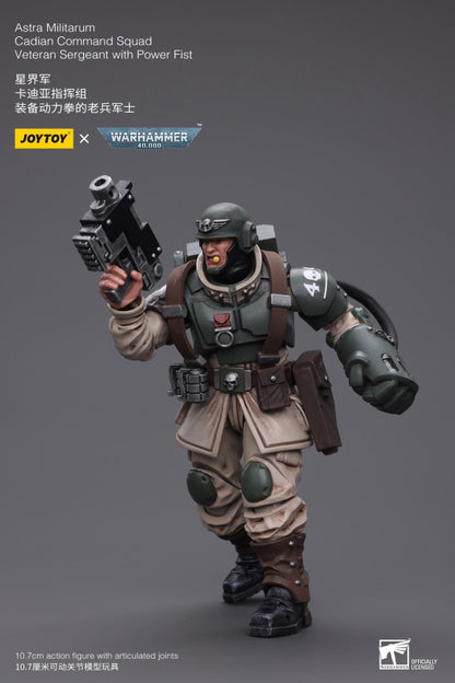 Cadian Command Squad Veteran Sergeant with Power Fist Astra Militarum Joy Toy