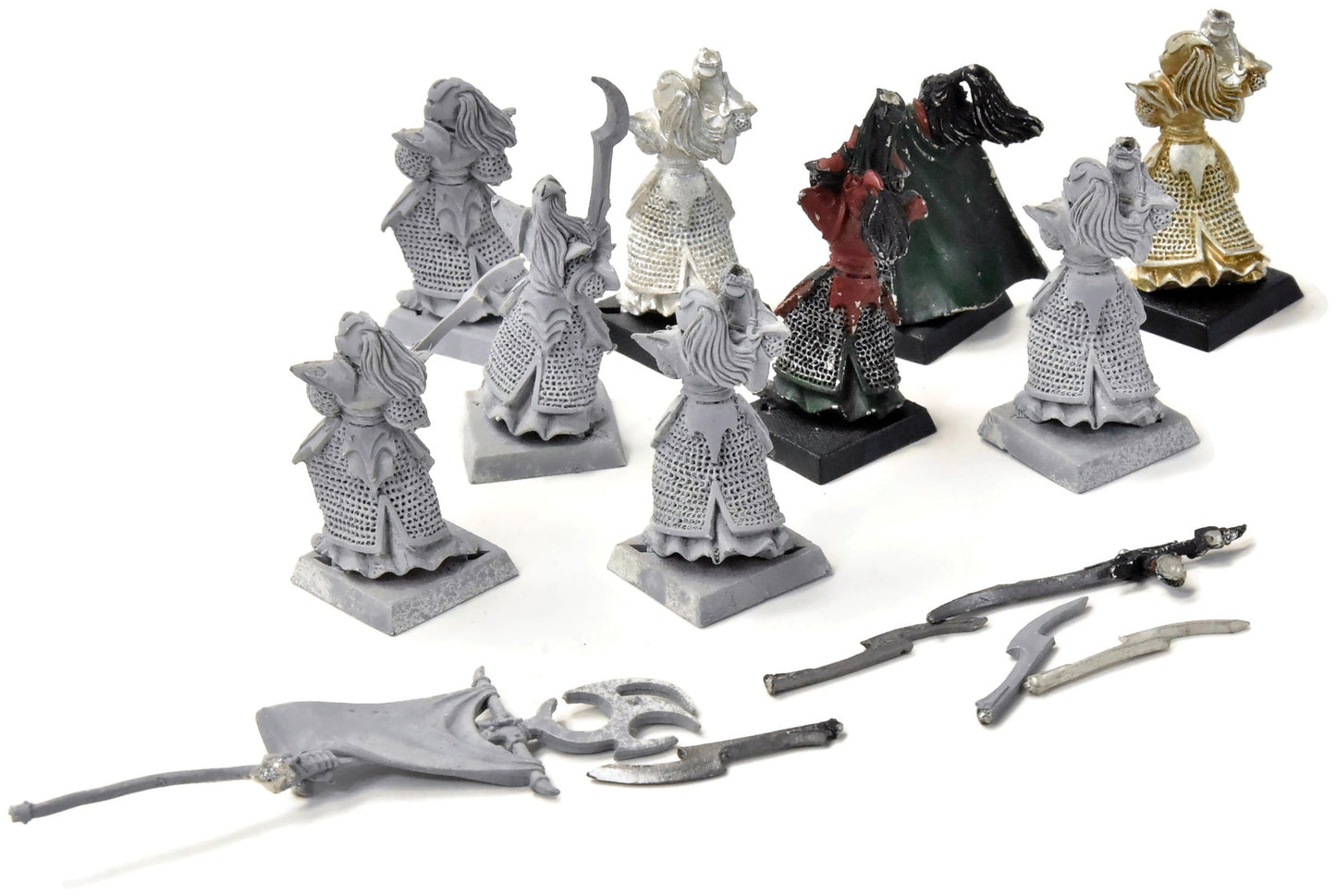 DARK ELVES 9 Executionners #3 METAL missing one sword Warhammer Fantasy