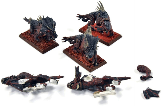 CHAOS 5 Flesh Hounds #3 METAL Warhammer Fantasy missing some base