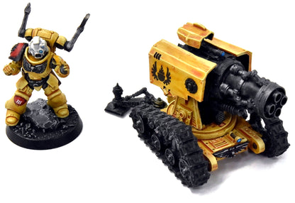 SPACE MARINES Imperial Fists Thunder Fire Cannon Custom Crew #1 WELL PAINTED 40K