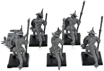 LIZARDMEN 5 Temple Guards #4 Warhammer Fantasy