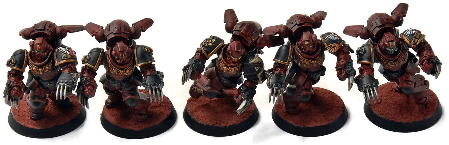 BLOOD ANGELS 5 Assault intercessors with Jump pack #1 WELL PAINTED 40K