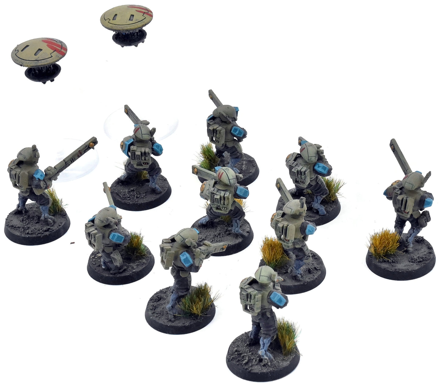 TAU EMPIRE 12 Strike Team #1 WELL PAINTED Warhammer 40K