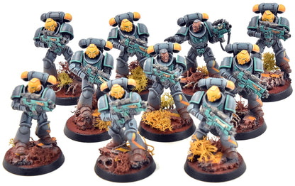 SPACE MARINES 10 Intercessors #2 WELL PAINTED Warhammer 40K
