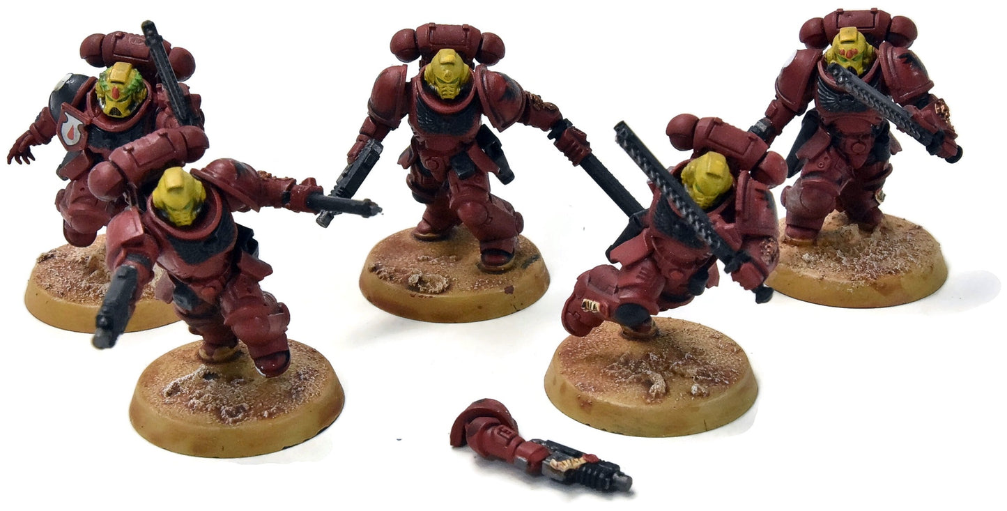 BLOOD ANGELS 5 Assault Intercessors #2 WELL PAINTED Warhammer 40K