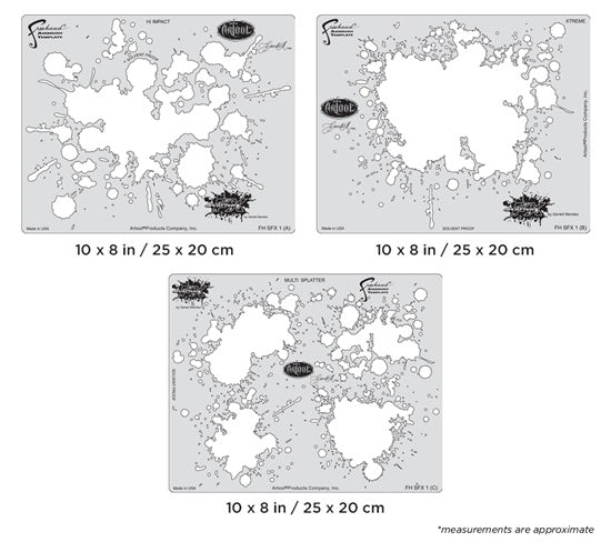 IWATA - Artool Splatter FX Freehand Airbrush Template (FHSFX1)