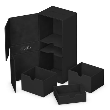 Ultimate Guard Twin Flip N Tray Deck Case Monocolor Black 266+