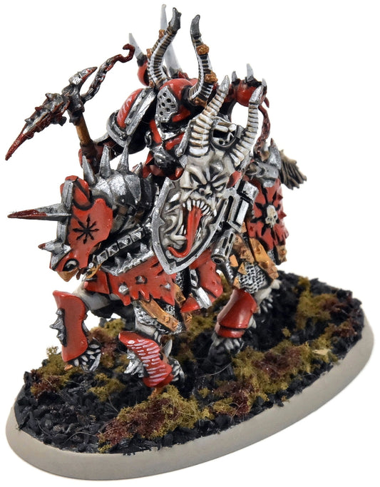 CHAOS SPACE MARINES Chaos Lord on bike converted #1 WELL PAINTED Warhammer 40K