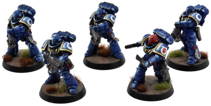 SPACE MARINES 5 Infernus Squad #1 WELL PAINTED Warhammer 40K Ultramarines