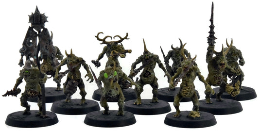 MAGGOTKIN OF NURGLE 10 Plaguebearers #5 WELL PAINTED Warhammer Sigmar