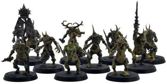 MAGGOTKIN OF NURGLE 10 Plaguebearers #5 WELL PAINTED Warhammer Sigmar