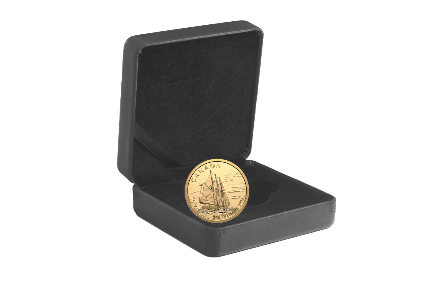 Tall Ships: Three-masted Schooner – Pure Gold Coin