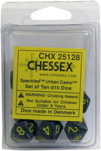 Speckled 10 * D10 Urban Camo Chessex Dice (CHX25128)