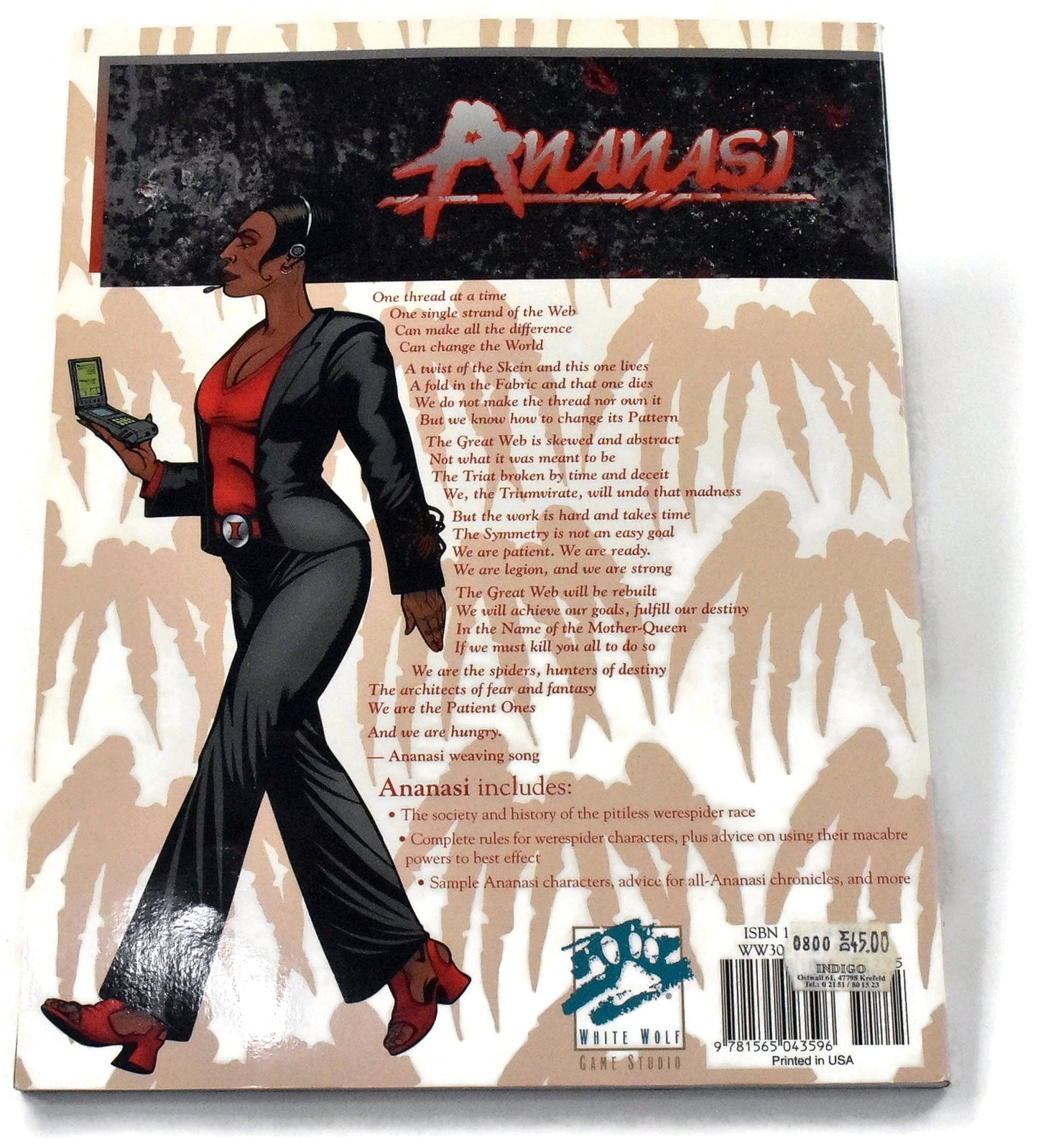 WEREWOLF THE APOCALYPSE Ananasi Very Good Condition