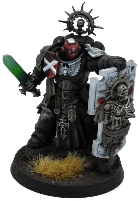 SPACE MARINES Raven Guard Captain With Relic Shield #1 WELL PAINTED 40K