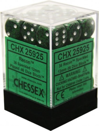 Speckled 36 * D6 Recon 12mm Chessex Dice (CHX25925)