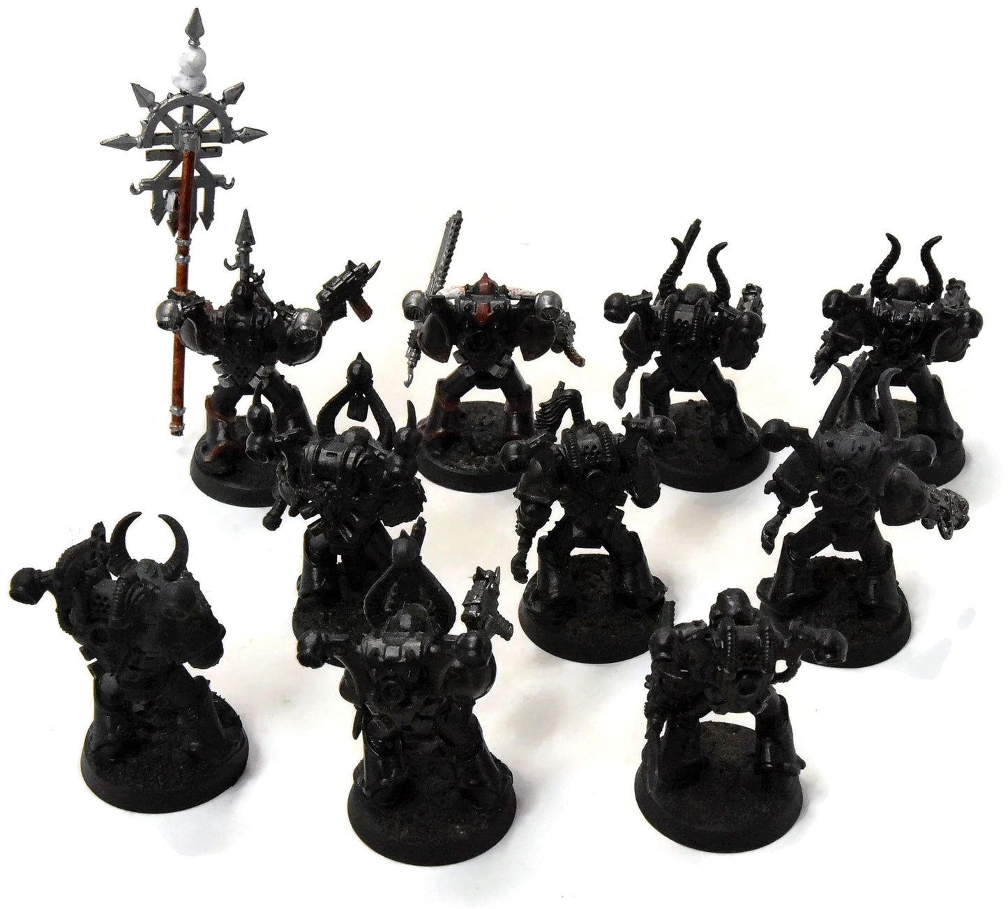 CHAOS SPACE MARINES 10 Chaos Marines #2 Warhammer 40K missing arm