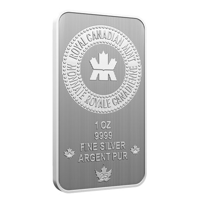 1 Oz. 99.99% Pure Silver Bar In Proudly Canadian Packaging (Premium Bullion) 2025 (252134)